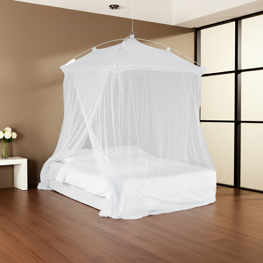 Deconet Klamboe - XL XX- Topframe 150cm/ 1250cm Omtrek - WIT - 2pers