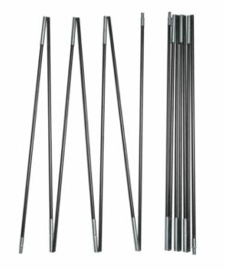 Travelnet Alufix stokken, set van 2 stokken, alu zwart
