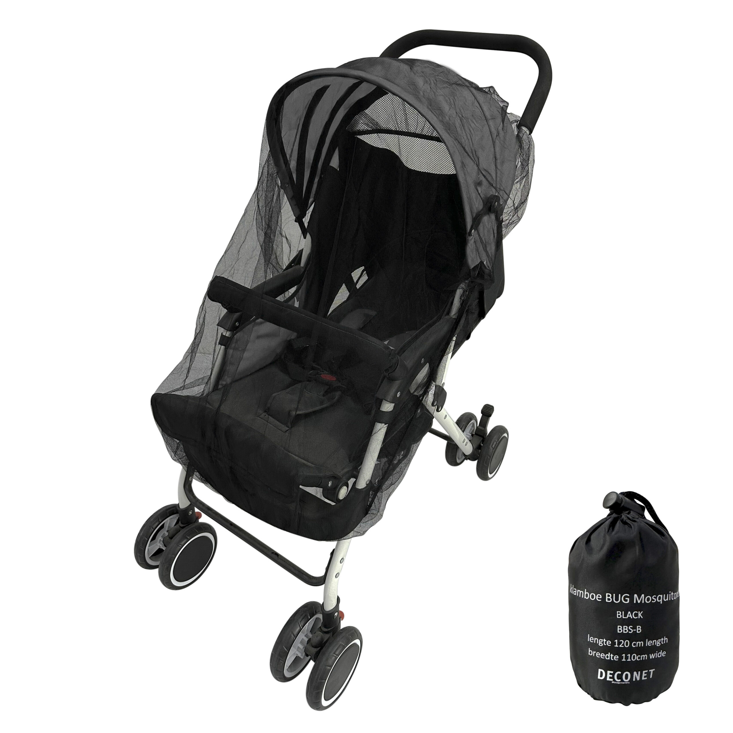 Klamboe Buggy BLACK 110x 120cm