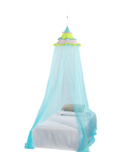 Klamboe Magic - Topring 58cm/ Omtrek 10mtr - Aqua/ lime/ roze - 1 pers
