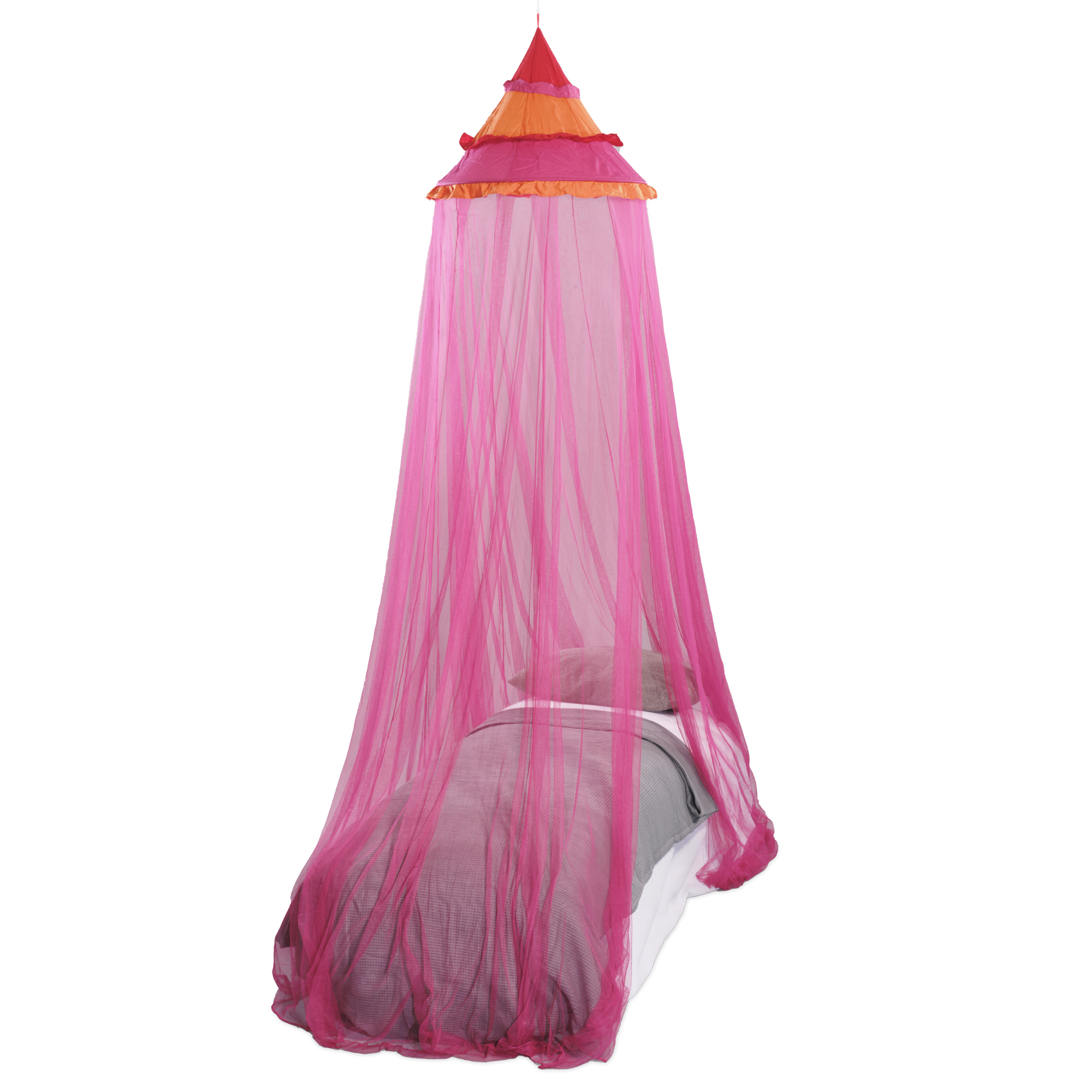 Klamboe Magic - Topring 58cm/ Omtrek 10mtr - Fuchsia/oranje/rood - 1 pers