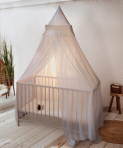 Deconet Bamboestof Baby klamboe Castle - topframe 40x40cm/ 800cm omtrek Offwhite - baby