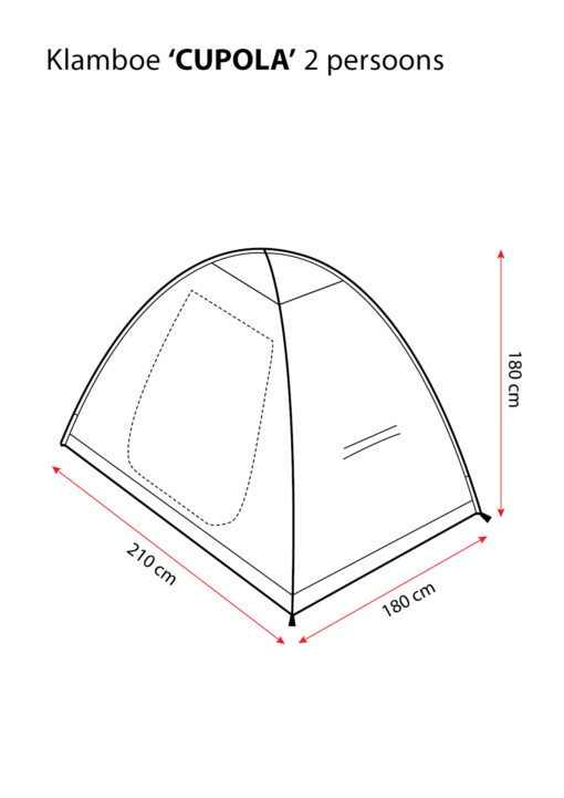 Deconet klamboetent Cupola II Wit - L210xB180xH180cm - Afbeelding 2