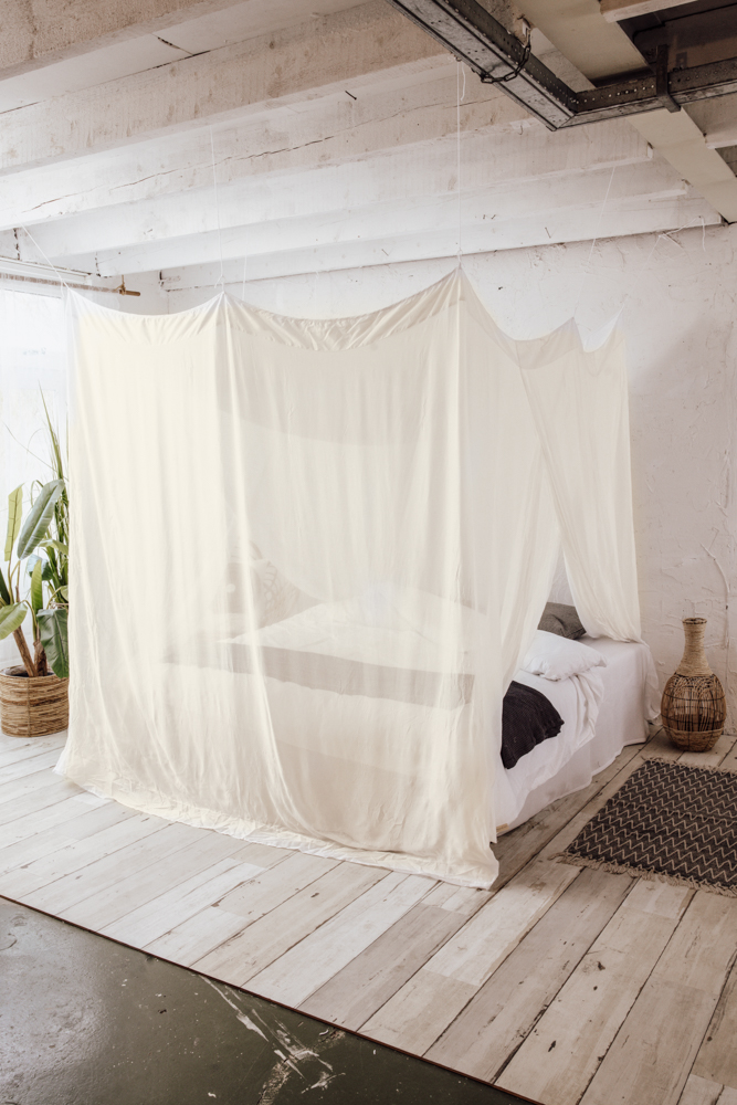 Deconet Bamboestof Klamboe - Shutian - L210 x B240cm Offwhite - 2pers
