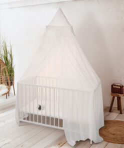 Deconet Bamboestof Baby klamboe Castle - topframe 40x40cm/ 800cm omtrek WIT - baby