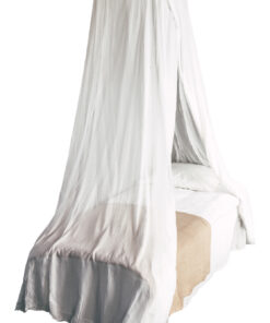 Deconet Katoen klamboe - Bangla Sunny Spring- Topring 65cm /1250cm omtrek WIT - 1-2 pers