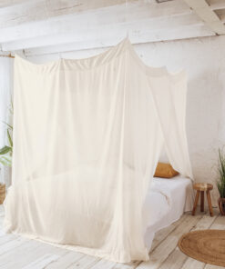Deconet Bamboestof Klamboe - Raja - L210x B160cm Offwhite- 2pers