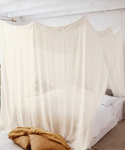 Deconet Bamboestof Klamboe - Ahisma - L210x B200cm- Offwhite 2 pers