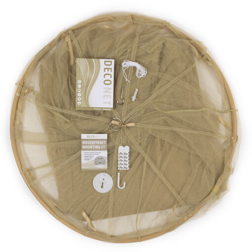 Deconet klamboe - Bangla - Topring 65cm /1250cm omtrek LICHTBRUIN- 1-2 pers - Afbeelding 7