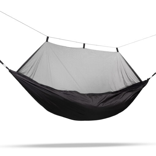 Travelnet Hangmat met klamboe L240 x B140 - Zwart - 1 pers