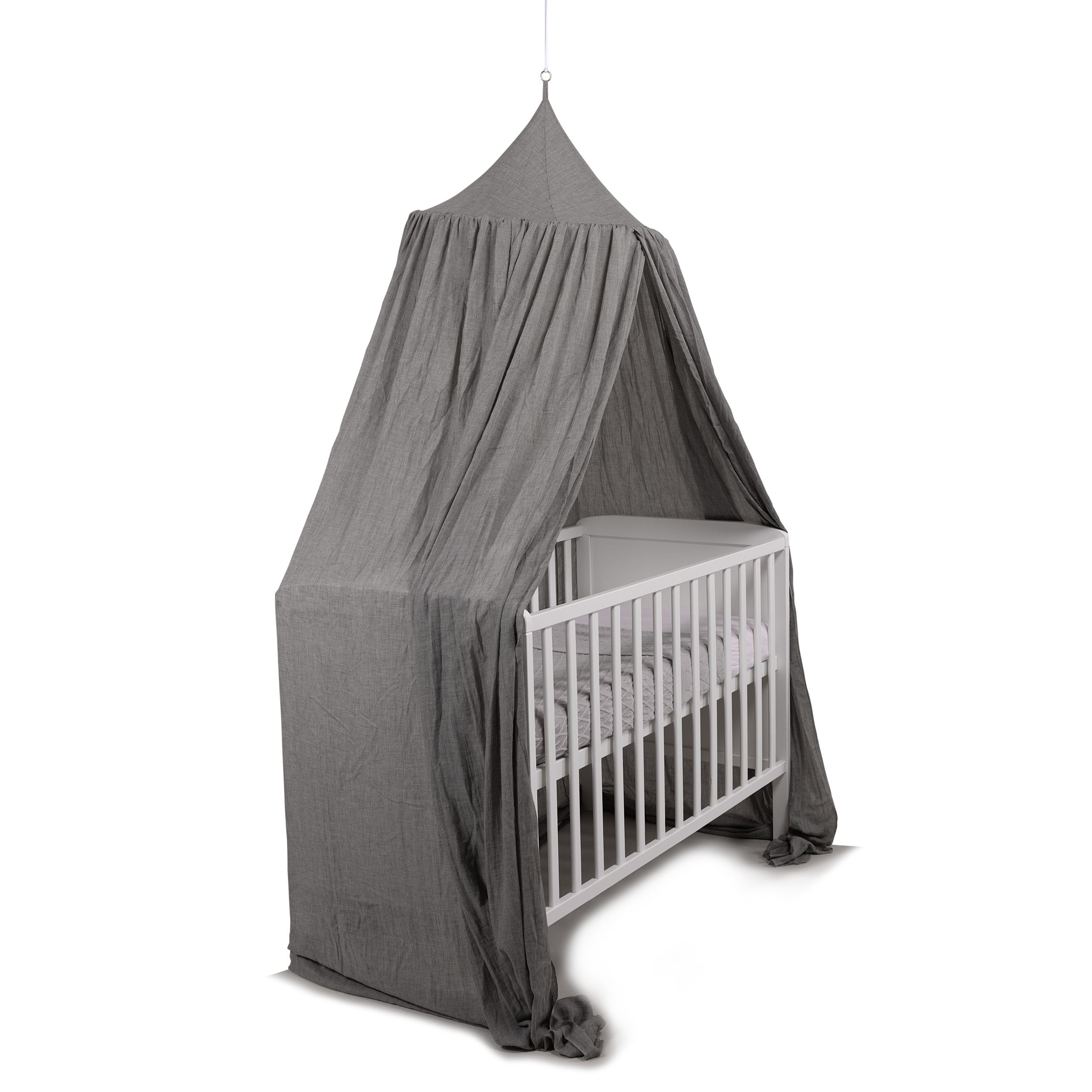 Deconet Baby Sluier - Zacht grijs -Topring 60cm/ Omtrek 400cm