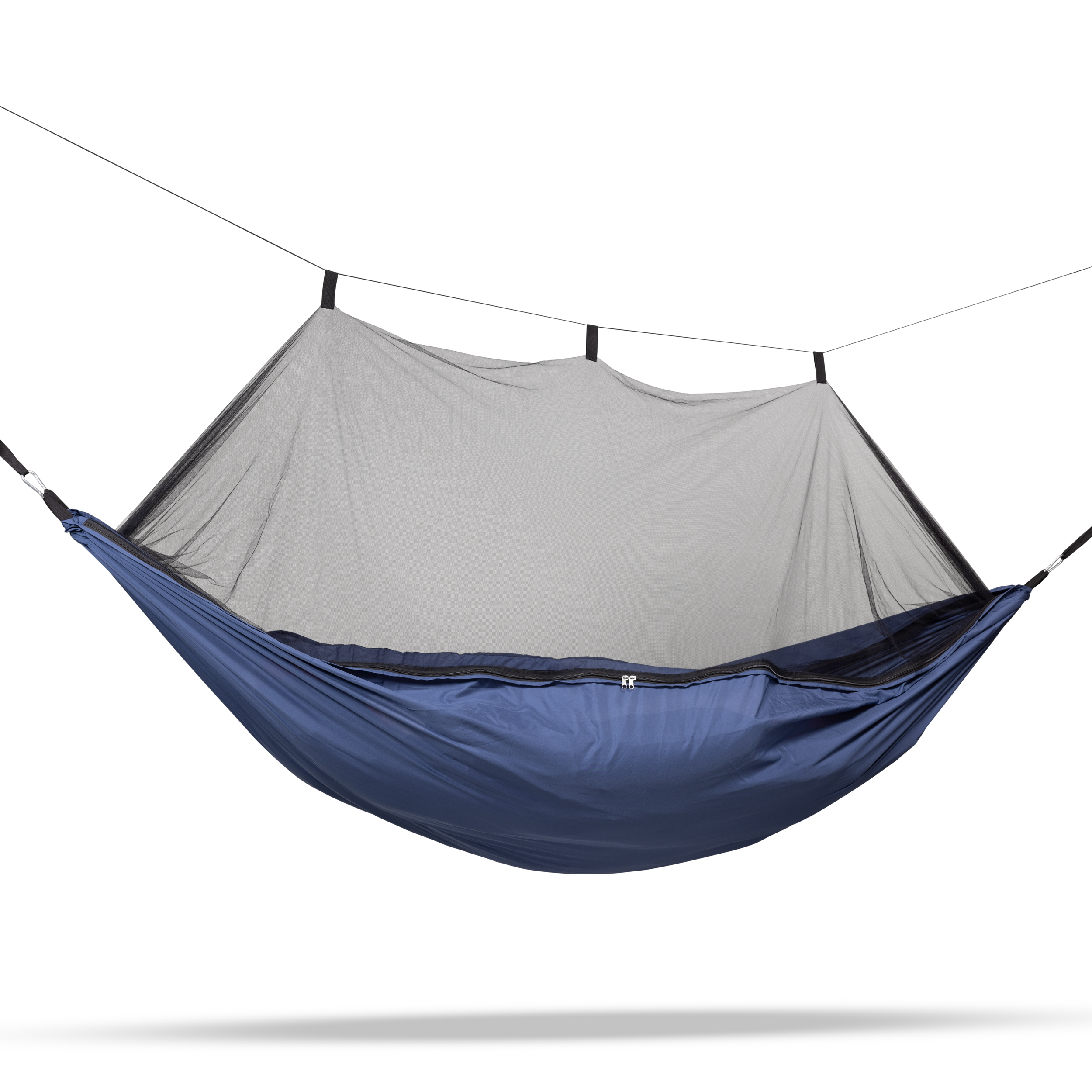 Travelnet Hangmat met klamboe L240 x B140 - Blauw - 1 pers