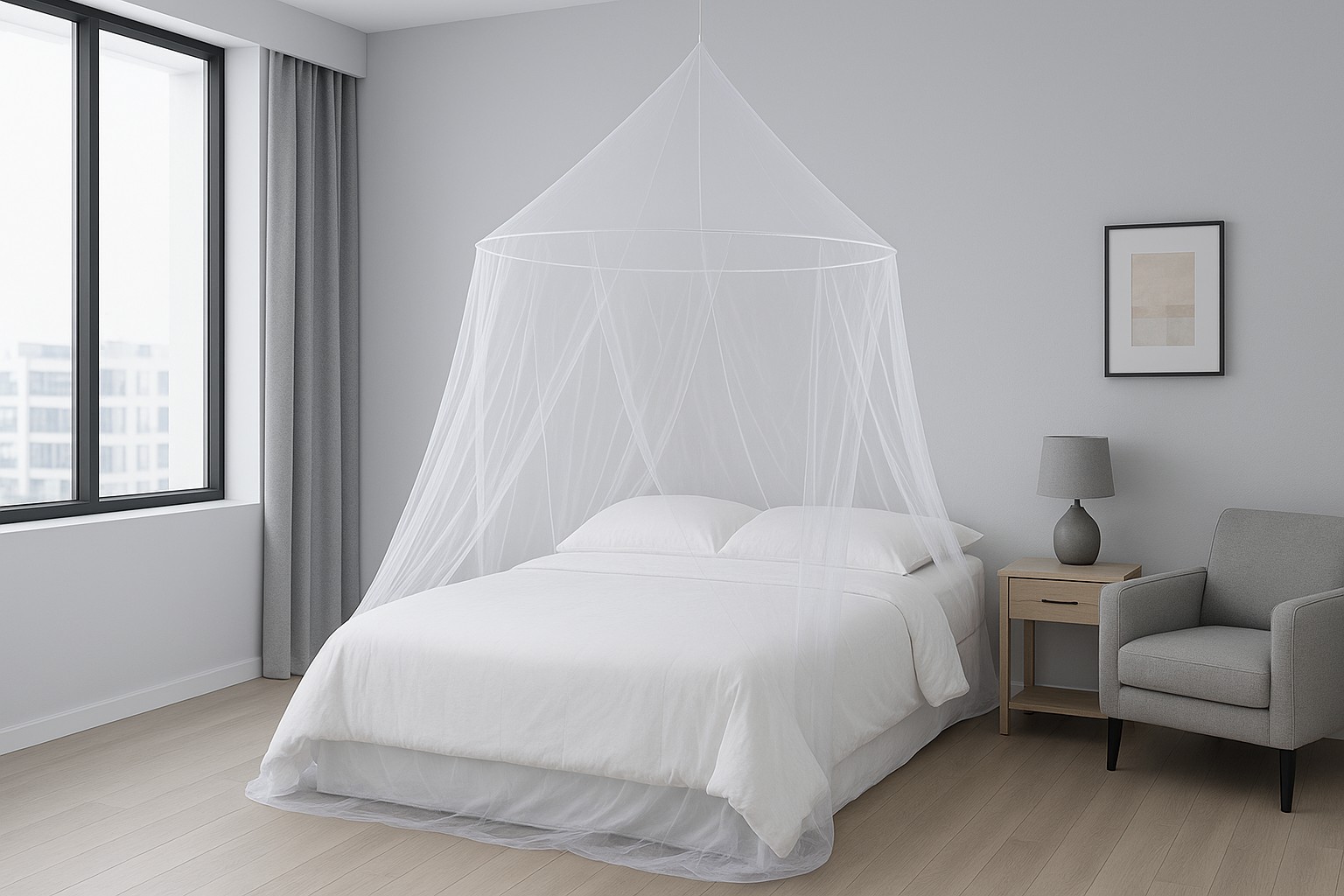 Deconet klamboe Bangla Max XXL Top150cm x 14meter WIT 2 pers