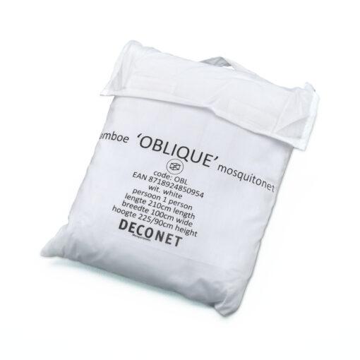 Deconet klamboe OBLIQUE - WIT- L210cm x H120cm én H200cm x B100cm 1 pers - Afbeelding 5
