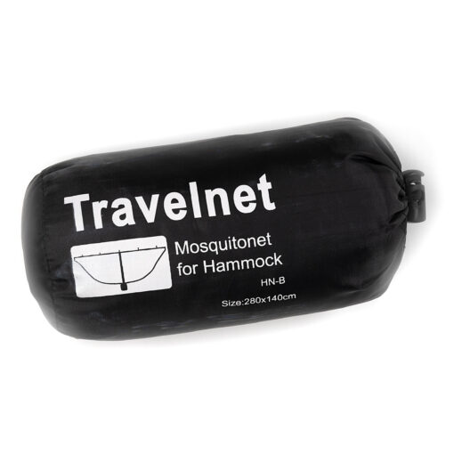 Travelnet klamboe voor hangmat, L240x B140cm, zwart, 1 persoon - Afbeelding 2