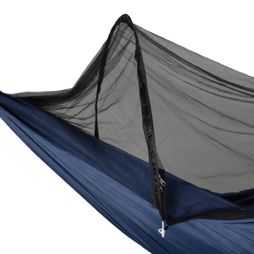 Travelnet Hangmat met Pop-out klamboetent L240 x B140 - Blauw- 1 persoons - Afbeelding 3
