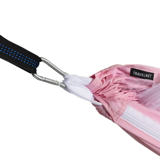 Travelnet Hangmat met klamboe L240 x B140 - Roze - 1 pers - Afbeelding 5