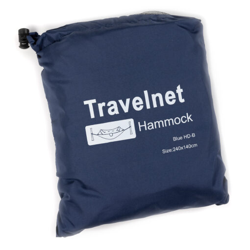Travelnet Hangmat met Pop-out klamboetent L240 x B140 - Blauw- 1 persoons - Afbeelding 2