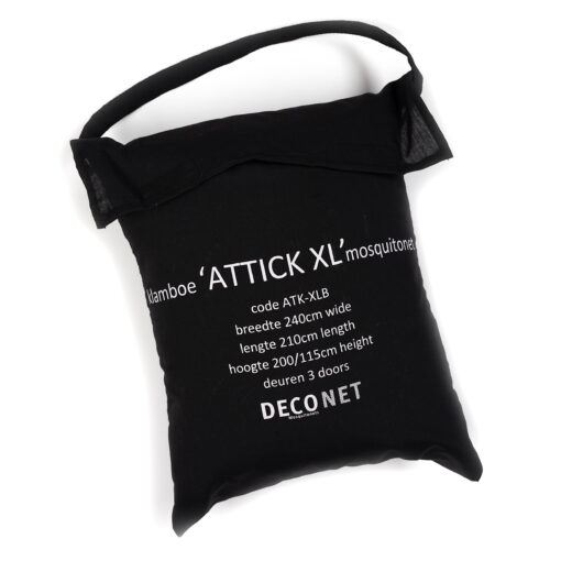 Deconet klamboe Attick XL- zwart- L210cmx B240cm x H115cm én H200cm 2 pers - Afbeelding 6