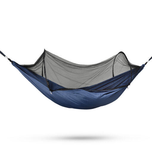 Travelnet Hangmat met Pop-out klamboetent L240 x B140 - Blauw- 1 persoons