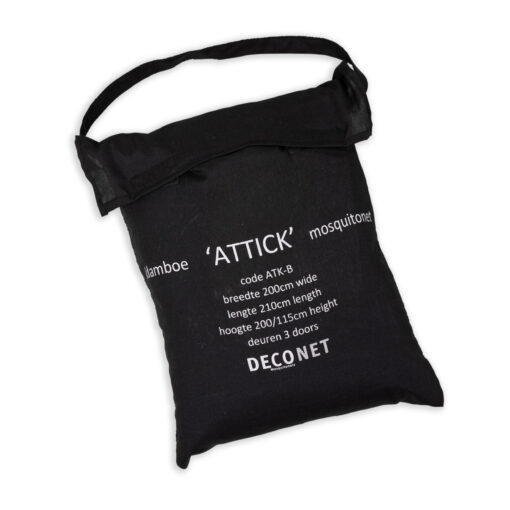 Deconet klamboe Attick- Zwart- L210cmx B200cm x H115cm én H200cm 2 pers - Afbeelding 5