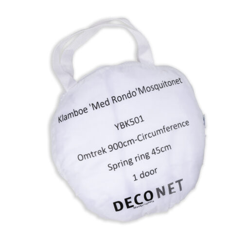 Deconet klamboe MED Rondo, Topring 45cm, Omtrek 9 meter, H220cm, wit, 1-2 personen - Afbeelding 5