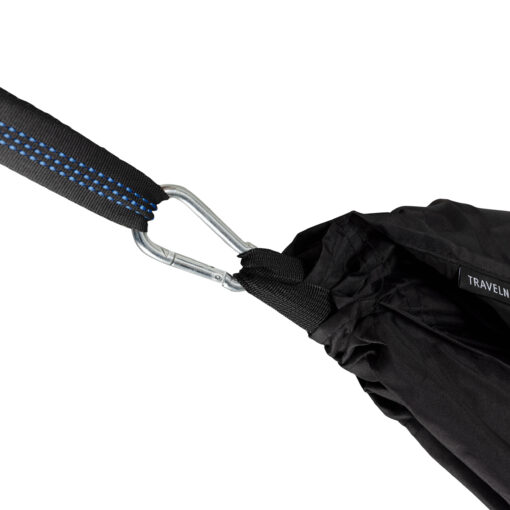 Travelnet Hangmat L240 x B140 - Zwart- 1 persoons - Afbeelding 4