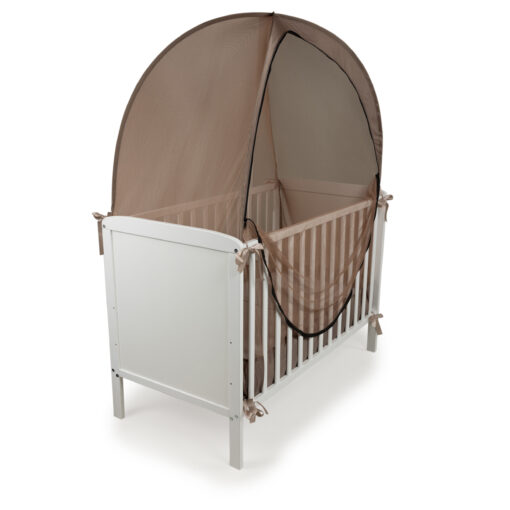 Deconet Pop out klamboetent voor ledikant, 130x70cm, bruin - Afbeelding 2