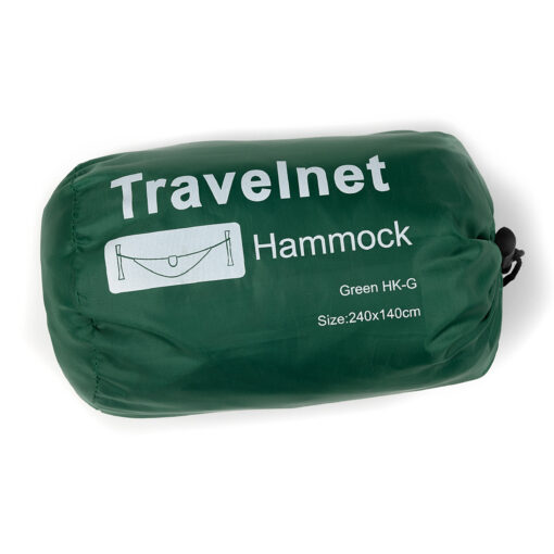 Travelnet Hangmat L240 x B140 - Groen- 1 persoons - Afbeelding 2