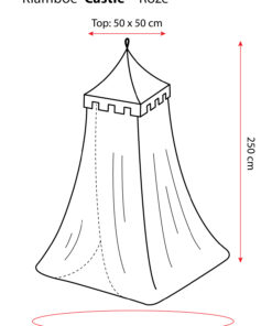 Alternative view of Deconet klamboe Castle - Topframe 50x50cm/ 1250cm Omtrek ROZE- 1- 2 pers