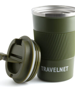 Travelnet thermosbeker – koffiebeker voor onderweg – reisbeker voor koffie en thee – 380 ml – roestvrij staal