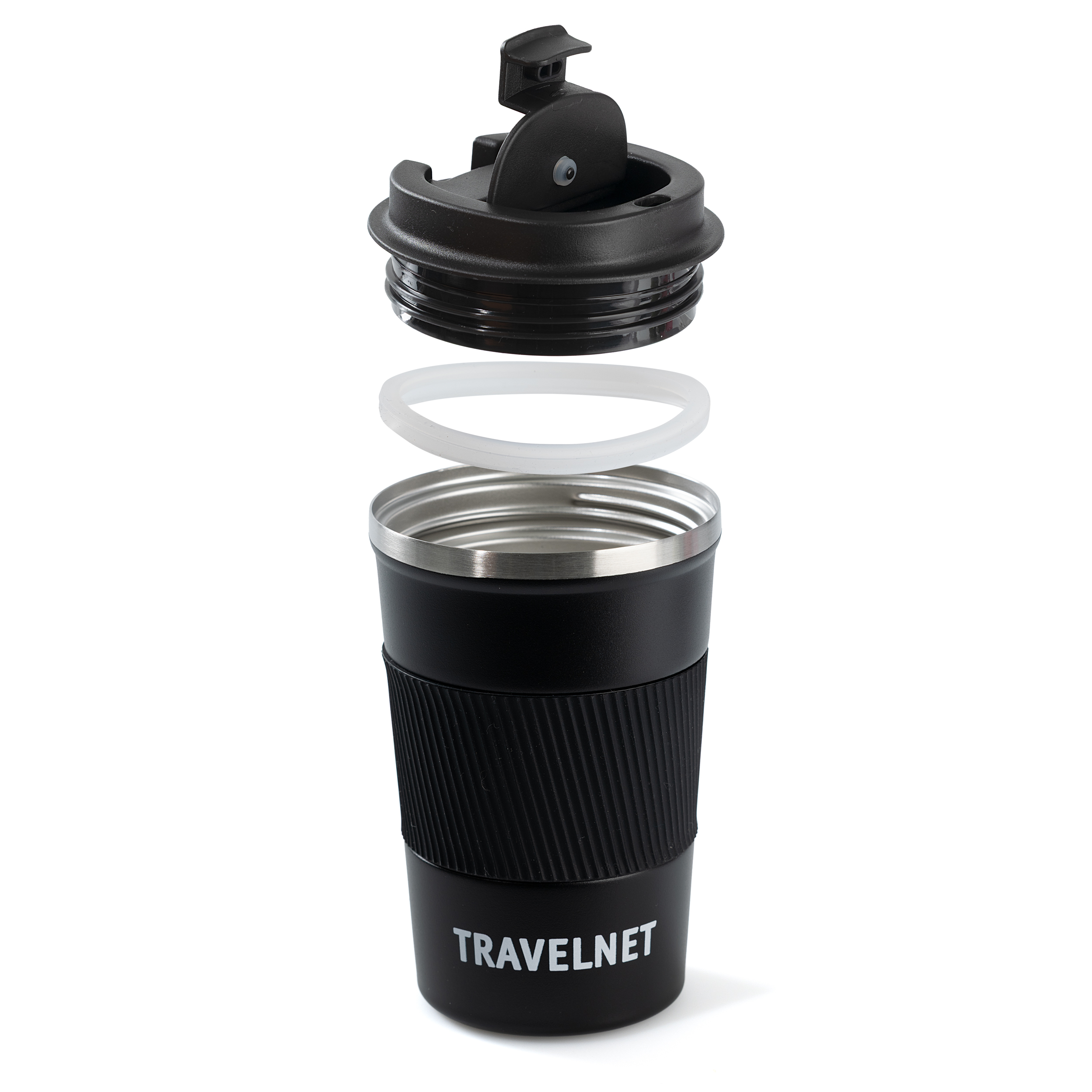 Travelnet thermosbeker – koffiebeker voor onderweg – reisbeker voor koffie en thee – 380 ml – roestvrij staal - Afbeelding 6