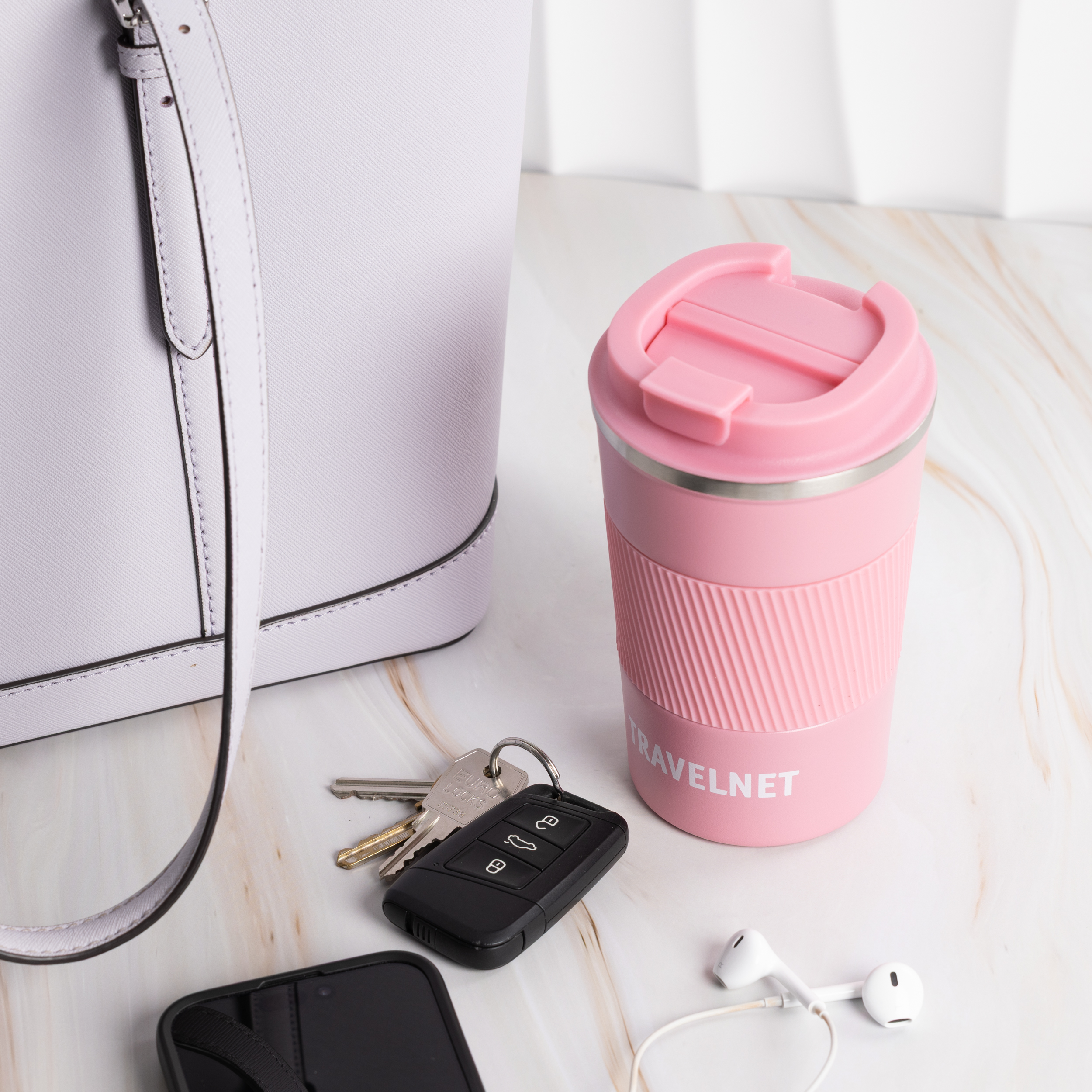 Travelnet thermosbeker – koffiebeker voor onderweg – reisbeker voor koffie en thee – 380 ml – roestvrij staal - Afbeelding 10