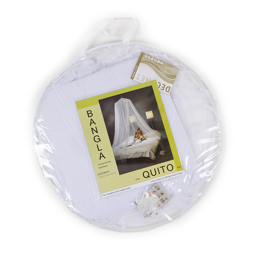 Deconet klamboe - Bangla - Topring 65cm /1250cm omtrek WIT - 1-2 pers - Afbeelding 6