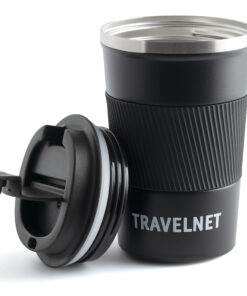 Travelnet thermosbeker – koffiebeker voor onderweg – reisbeker voor koffie en thee – 380 ml – roestvrij staal