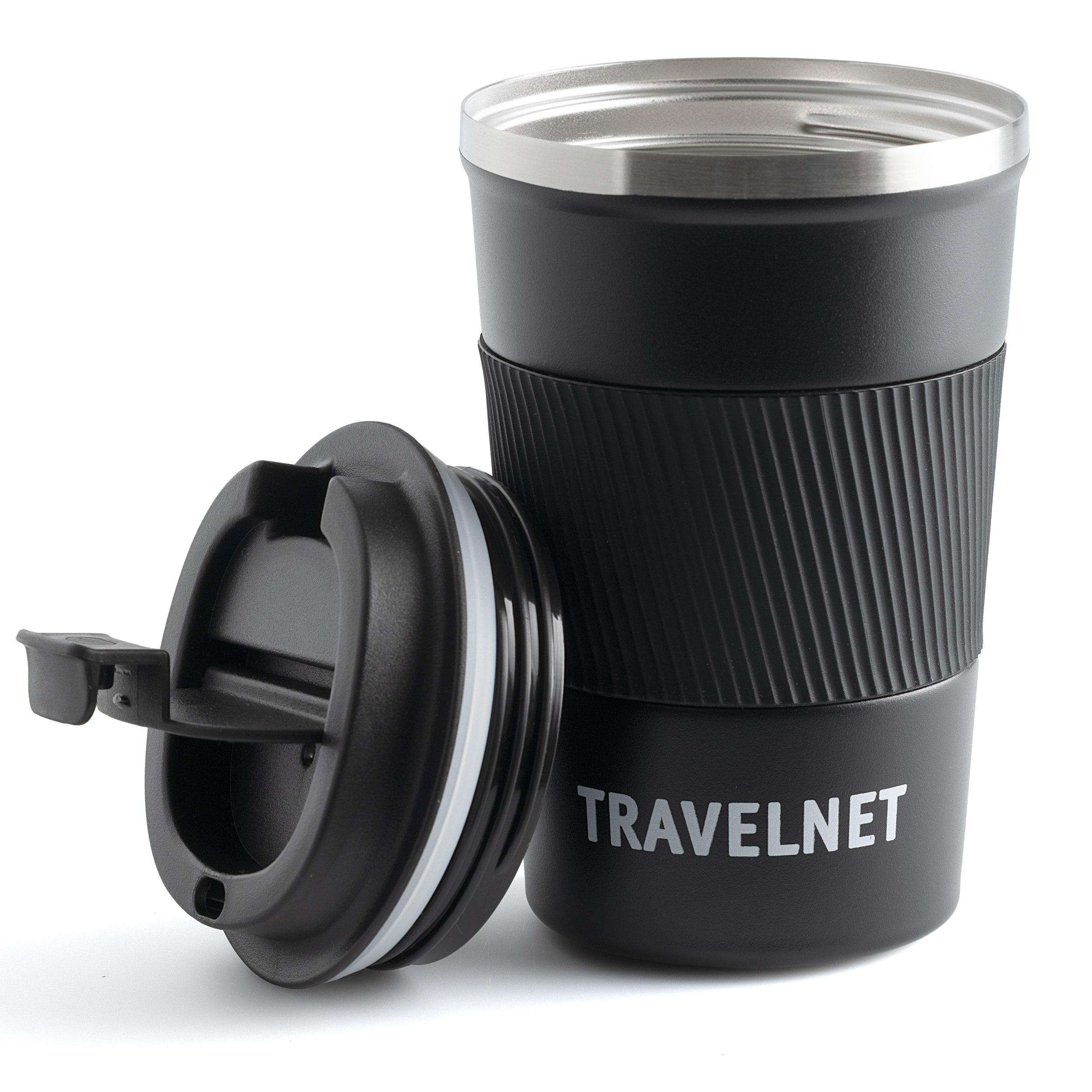Travelnet thermosbeker – koffiebeker voor onderweg – reisbeker voor koffie en thee – 380 ml – roestvrij staal