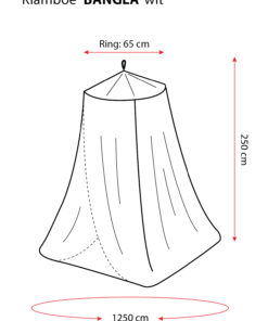 Alternative view of Deconet klamboe - Bangla - Topring 65cm /1250cm omtrek WIT - 1-2 pers