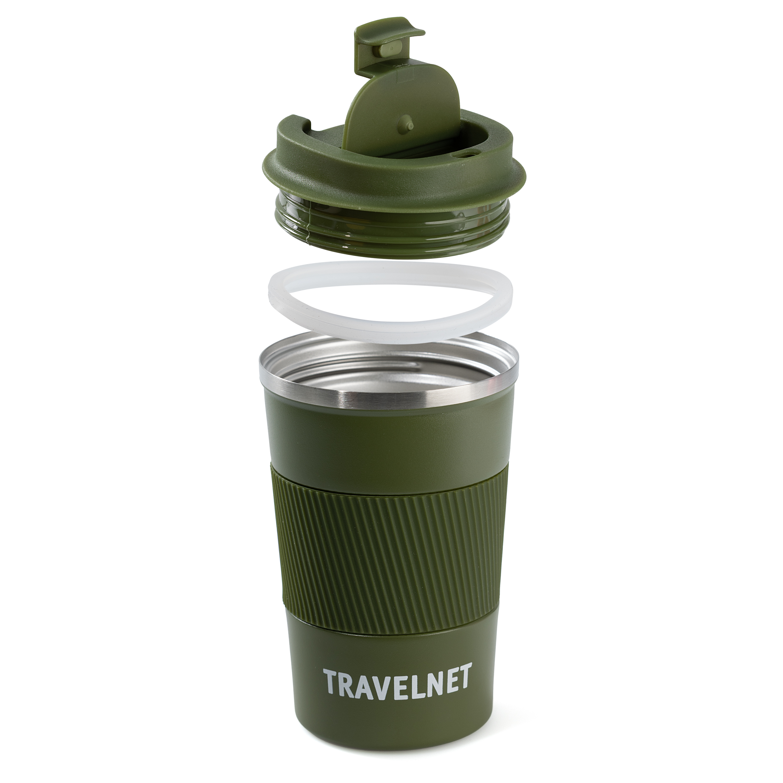 Travelnet thermosbeker – koffiebeker voor onderweg – reisbeker voor koffie en thee – 380 ml – roestvrij staal - Afbeelding 3