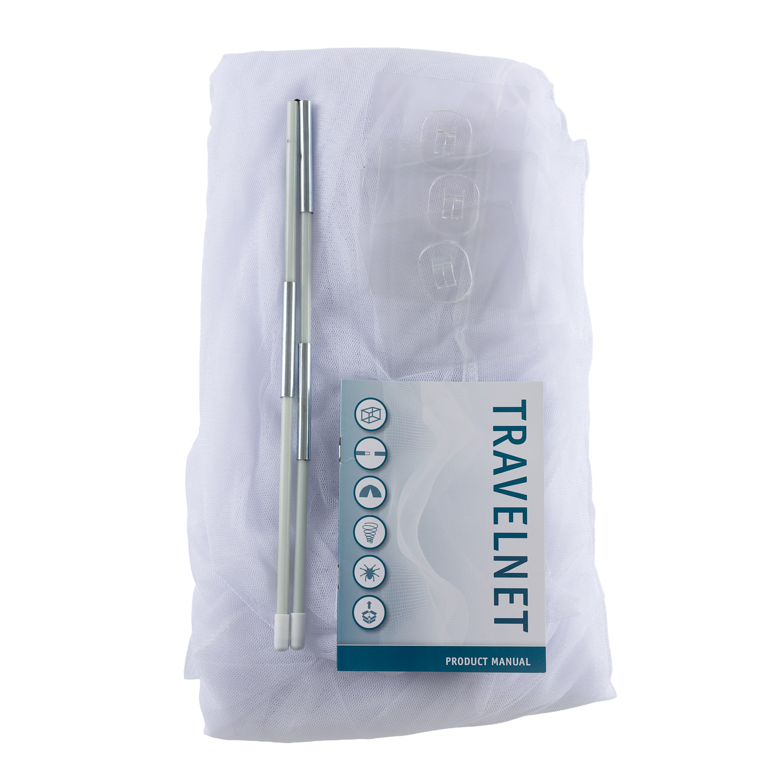 Travelnet reisklamboe Track II WIT - geïmpregneerd- L240x B170x H130cm 2 pers - Afbeelding 6