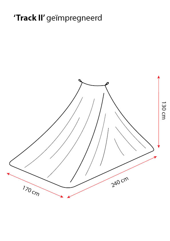 Travelnet reisklamboe Track II WIT - geïmpregneerd- L240x B170x H130cm 2 pers - Afbeelding 7