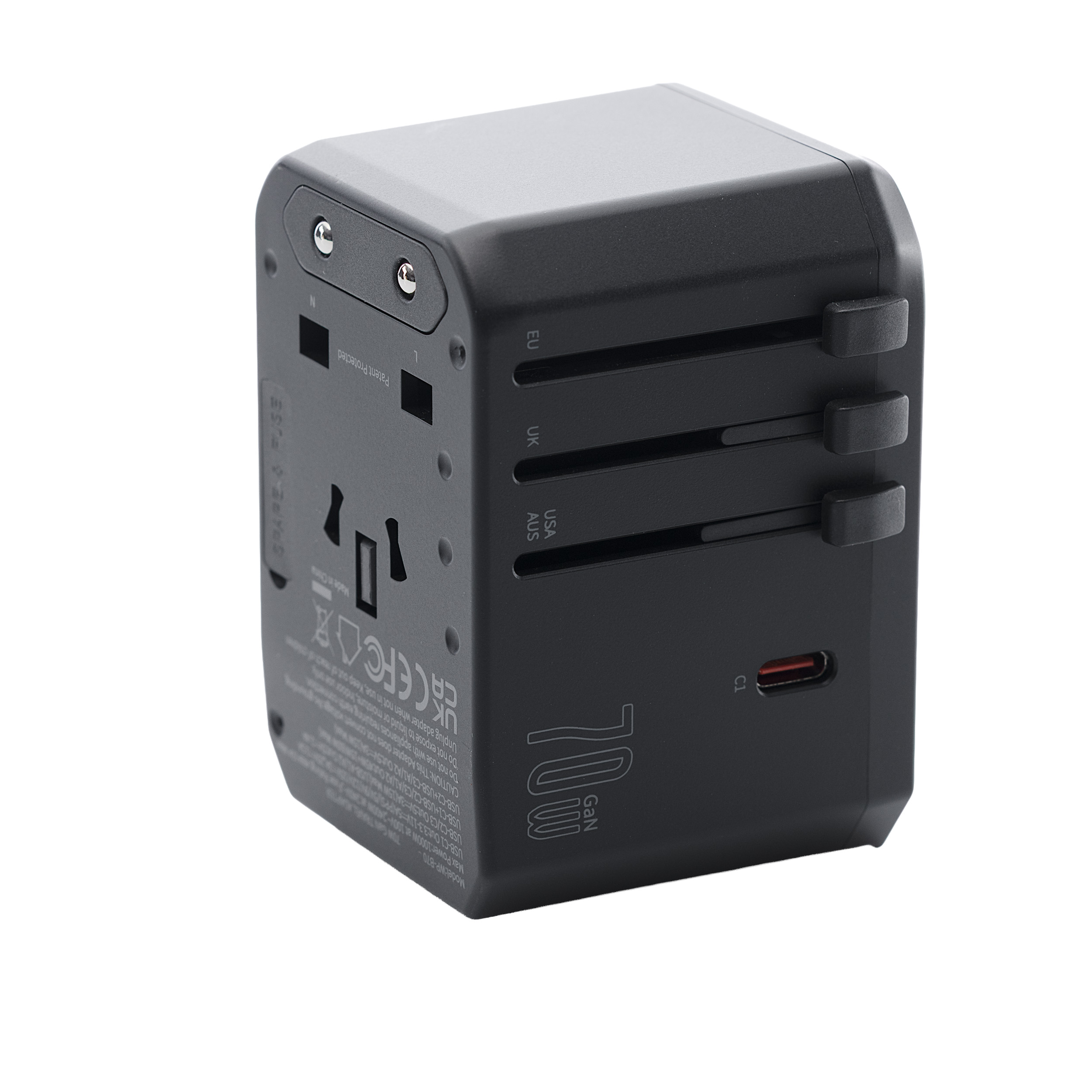 Travelnet Wereldstekker met USB-C (PD) 70W – Universele Reisstekker – 3x USB-C & 2x USB-A – Snellader - Afbeelding 7