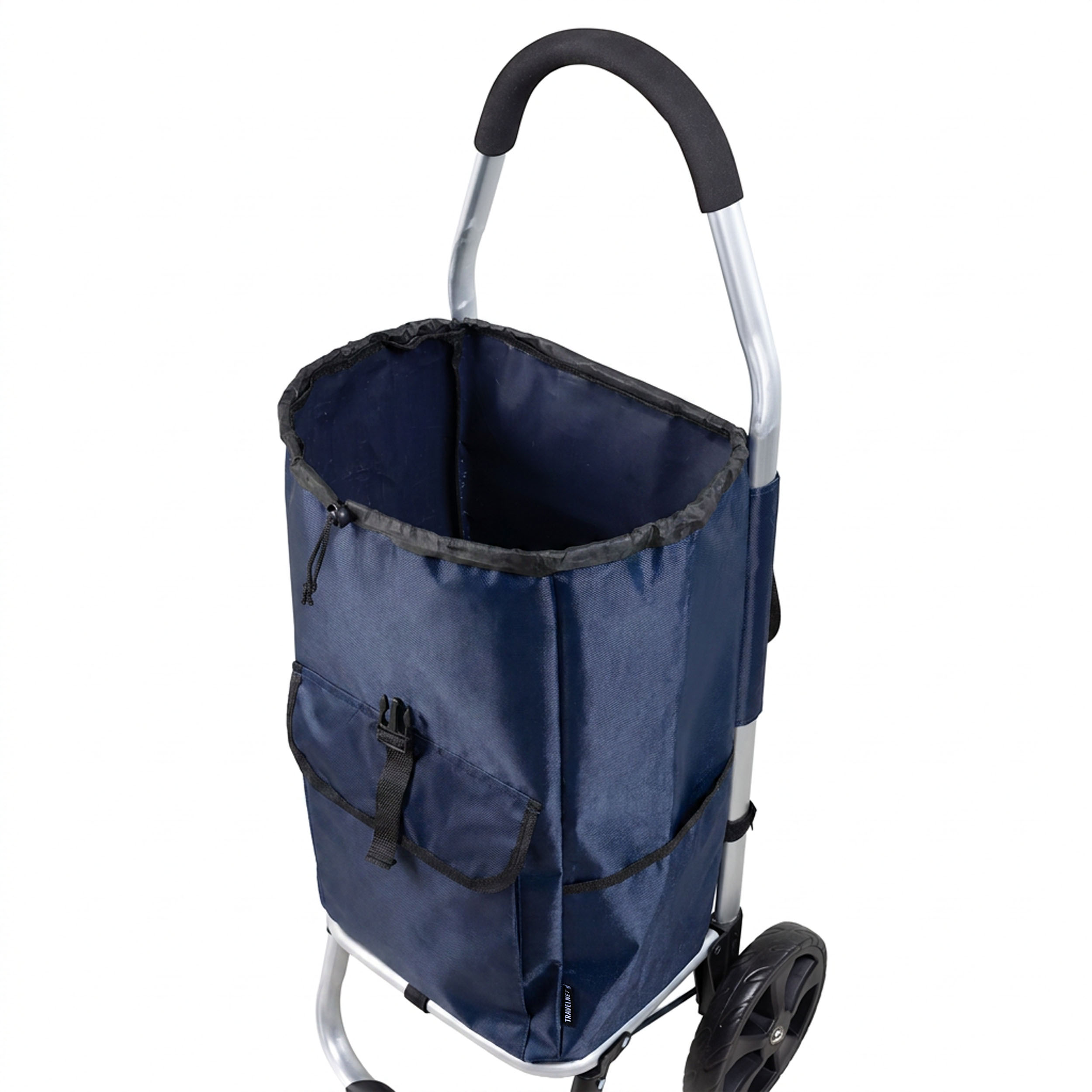 Travelnet Boodschappenwagen 40L, inklapbaar, aluminium frame, met wielen - Afbeelding 4