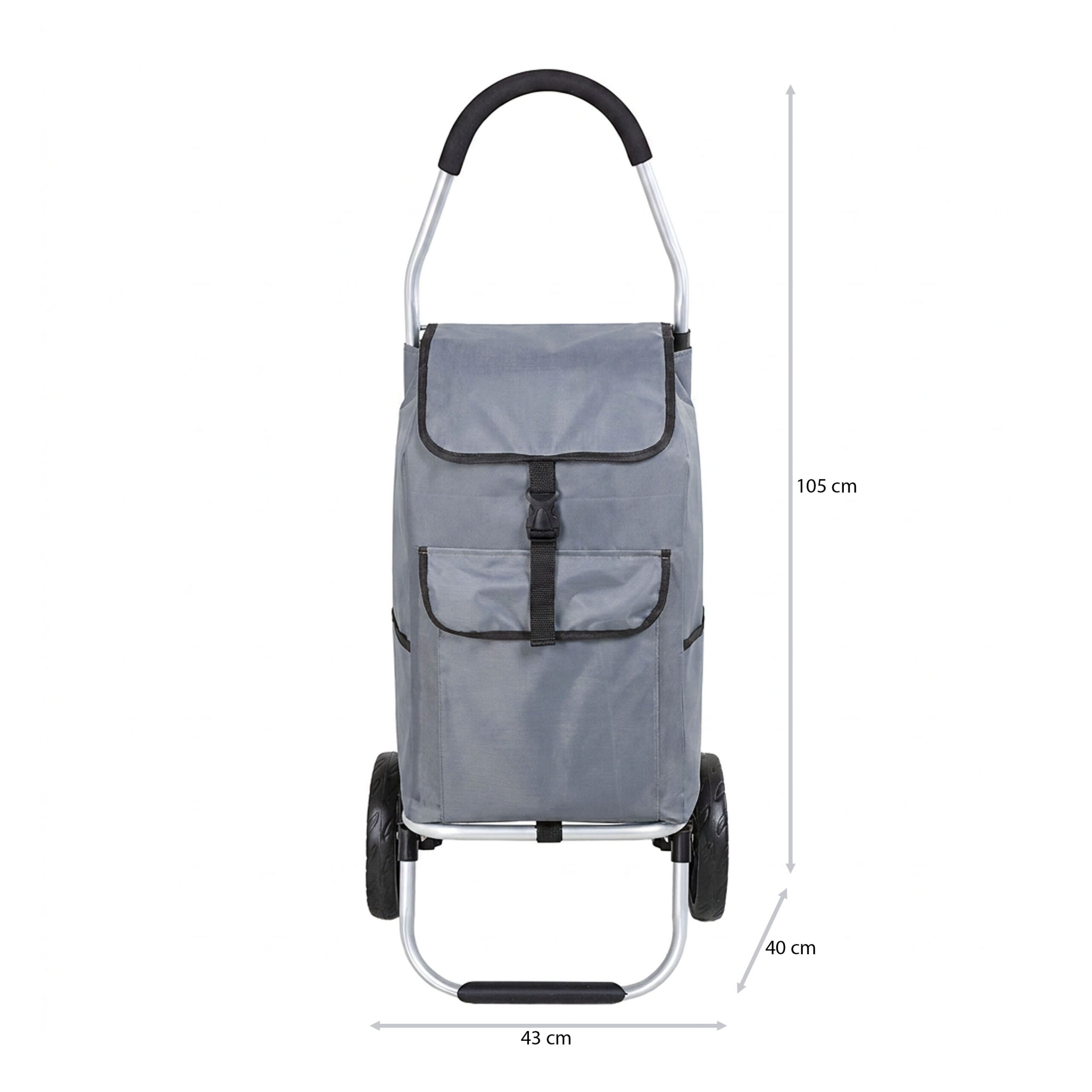 Travelnet Boodschappenwagen 40L, inklapbaar, aluminium frame, met wielen - Afbeelding 5