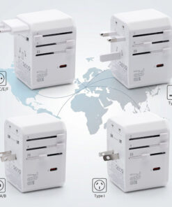Alternative view of Travelnet Wereldstekker met USB-C (PD) 70W – Universele Reisstekker – 3x USB-C & 2x USB-A – Snellader