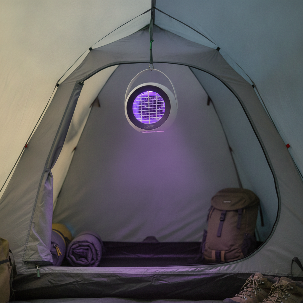 Deconet Elektrische insectenlamp met ventilator LED 1,5 Watt UV licht - Bereik 30 m² - Muggen- en vliegenlamp - Afbeelding 3