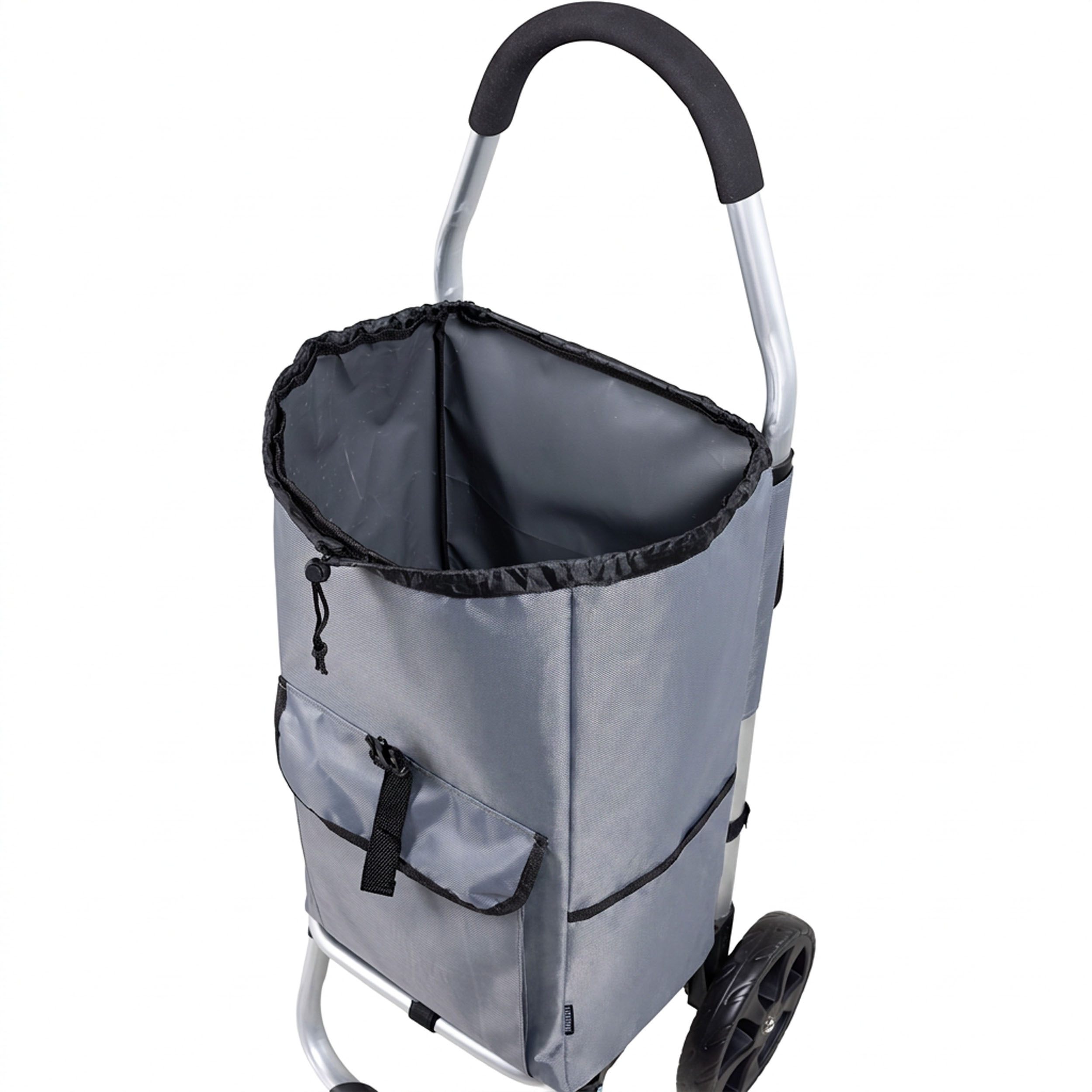 Travelnet Boodschappenwagen 40L, inklapbaar, aluminium frame, met wielen - Afbeelding 4