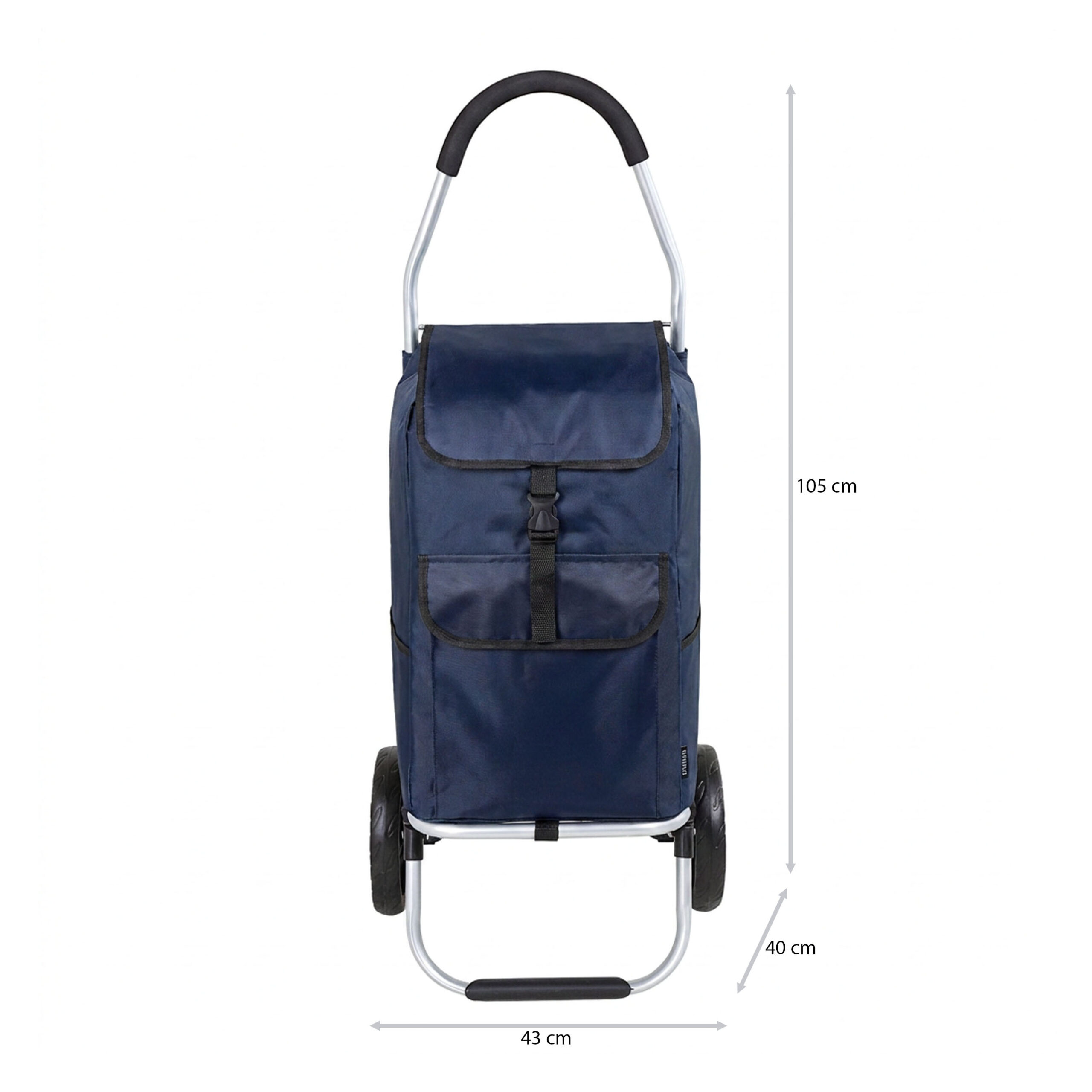 Travelnet Boodschappenwagen 40L, inklapbaar, aluminium frame, met wielen - Afbeelding 5