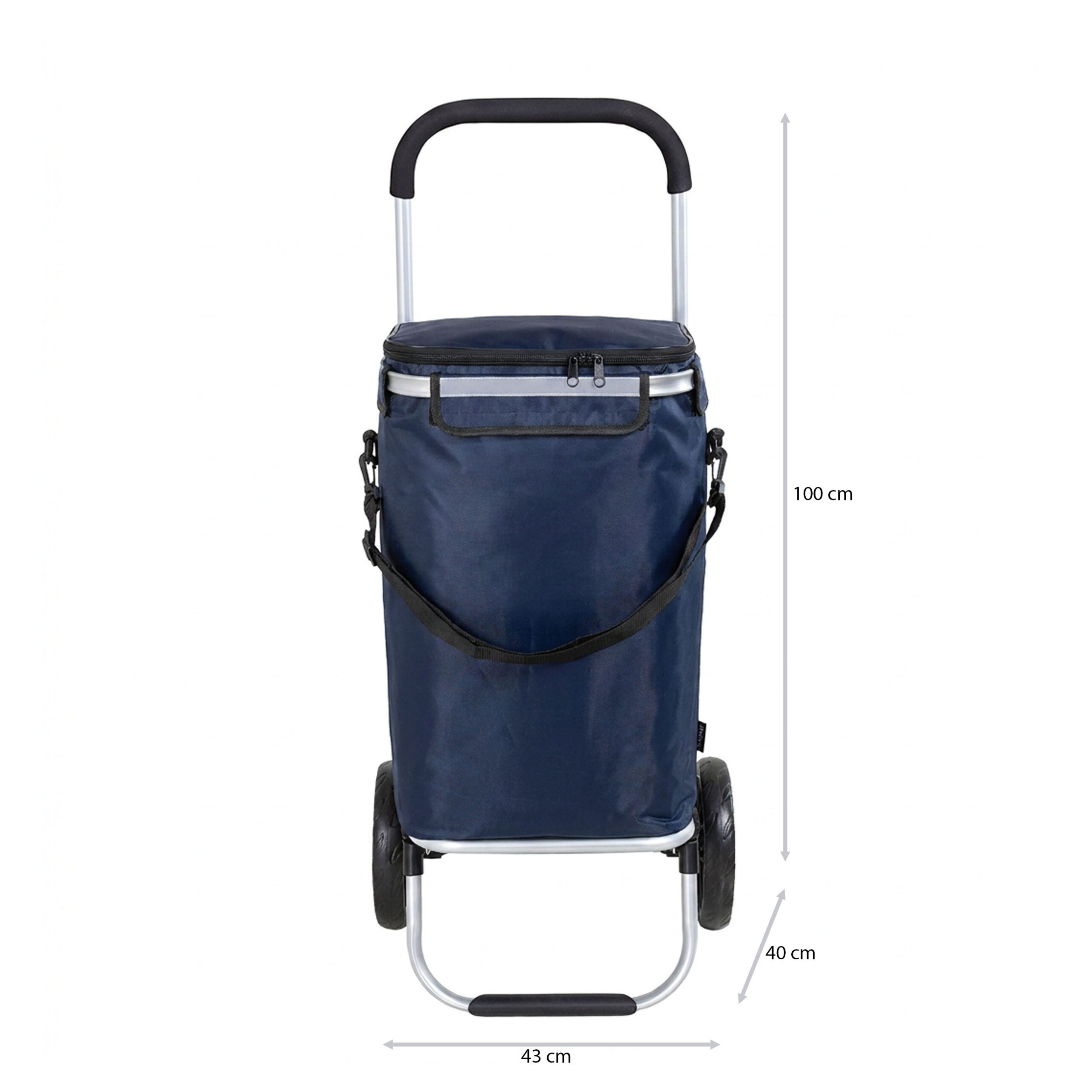 Travelnet Boodschappenwagen 40L, met koelvakje, inklapbaar, aluminium frame - Afbeelding 5