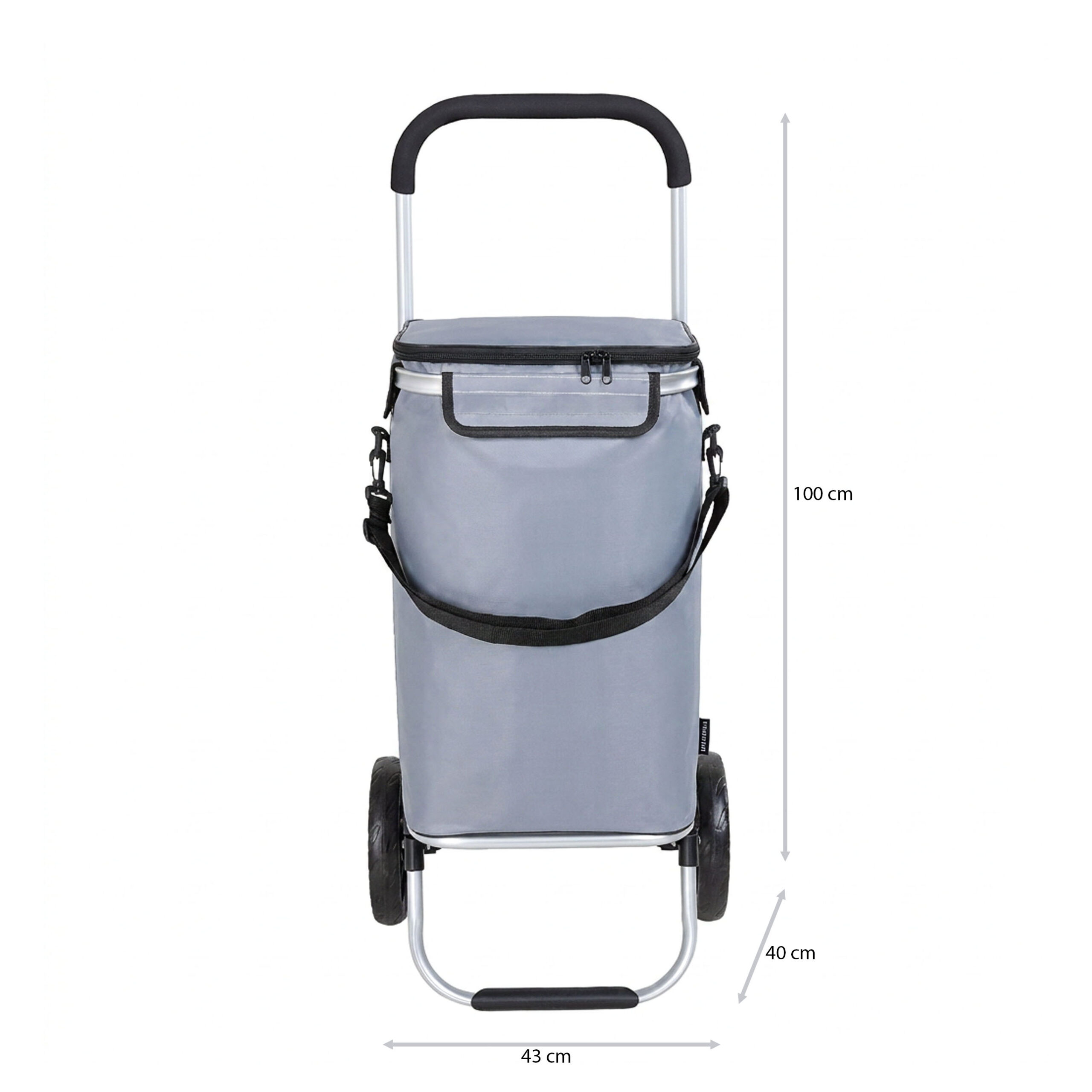 Travelnet Boodschappenwagen 40L, met koelvakje, inklapbaar, aluminium frame - Afbeelding 5