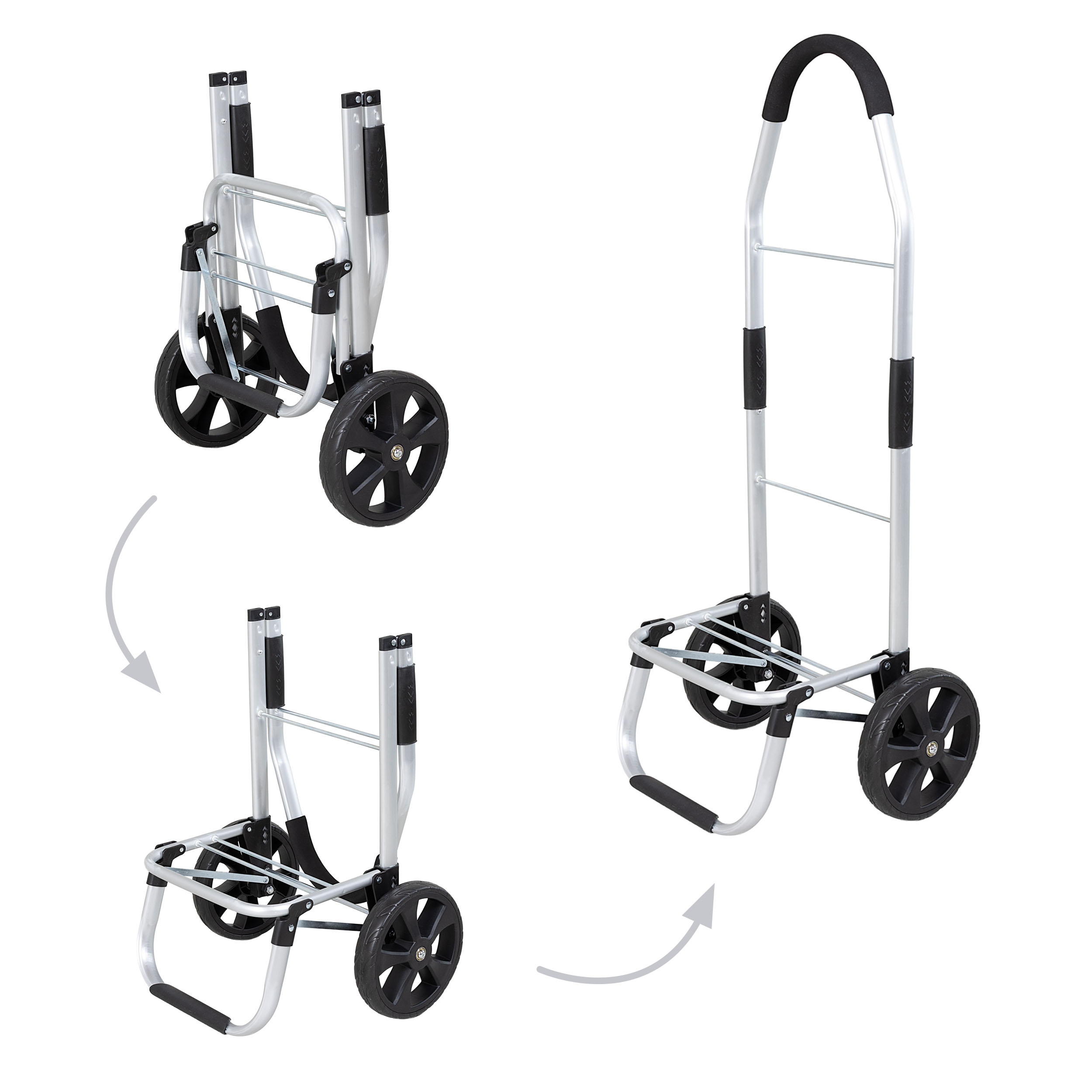 Travelnet Boodschappenwagen 40L, inklapbaar, aluminium frame, met wielen - Afbeelding 6